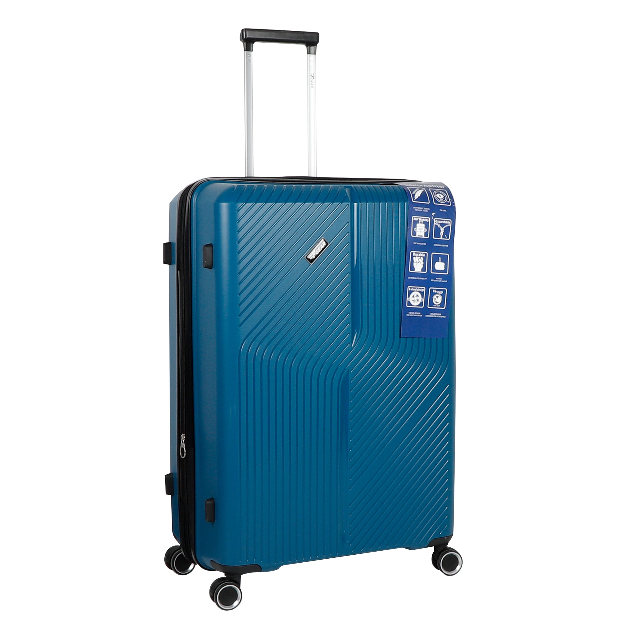 Large cheap blue suitcase