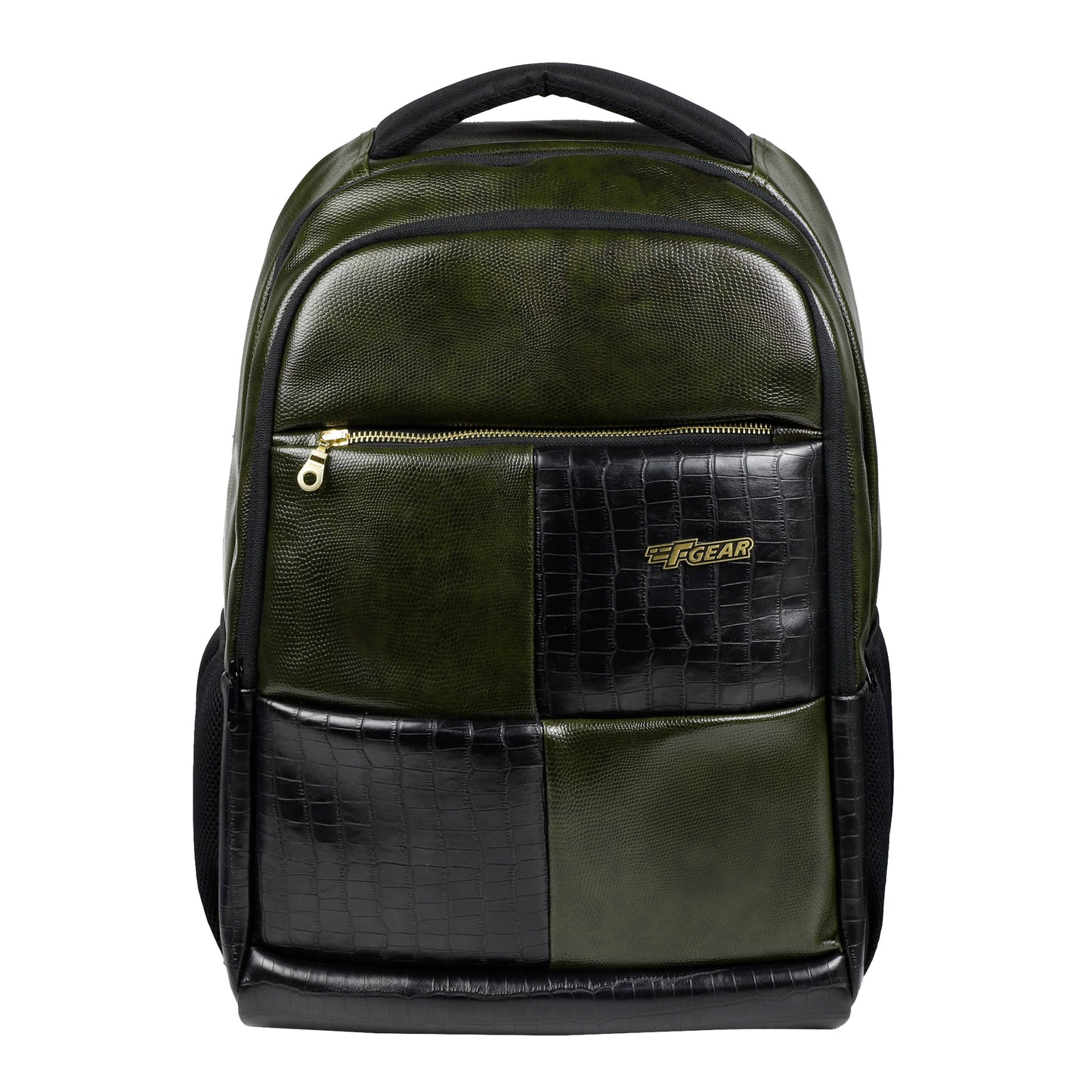 Knockout 26L Green Vegan Leather Laptop Backpack