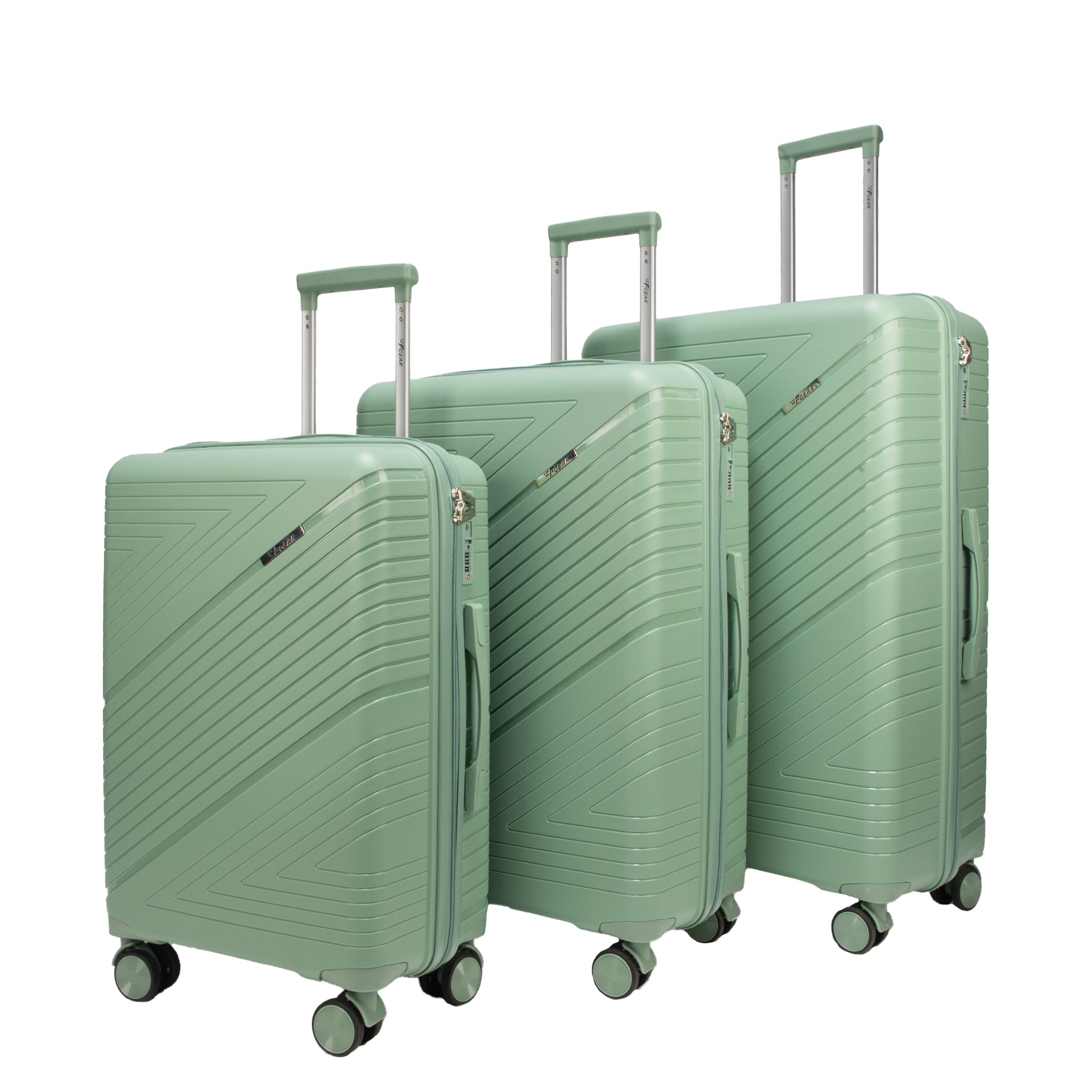 PPS33 Pista Green Suitcase Set of 3 F Gear.in