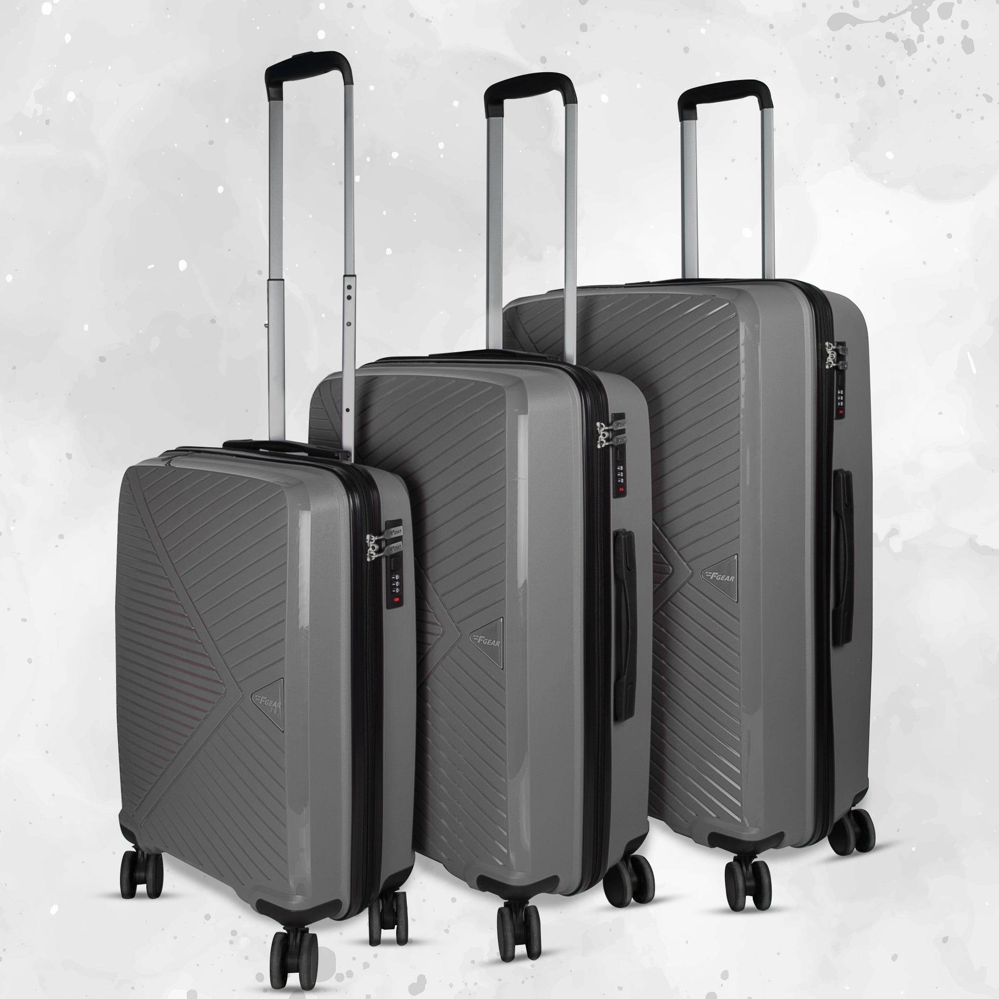 Grey cheap suitcase set