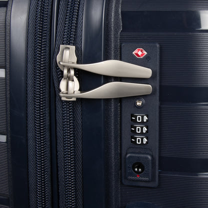 PPS27 24" Navy Blue Expandable Medium Check-in Suitcase