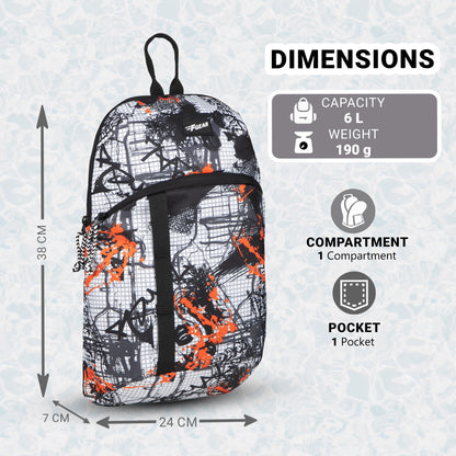 Ritz 6L ACV Graphic Black Orange Backpack