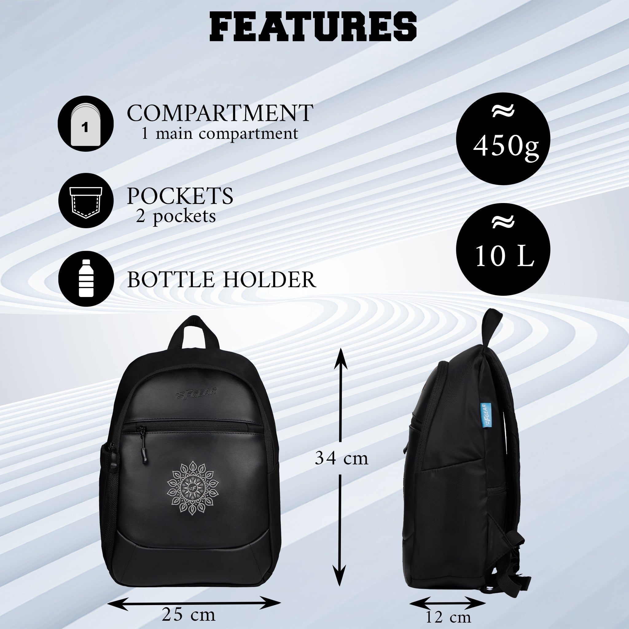 How big is a 10l backpack best sale