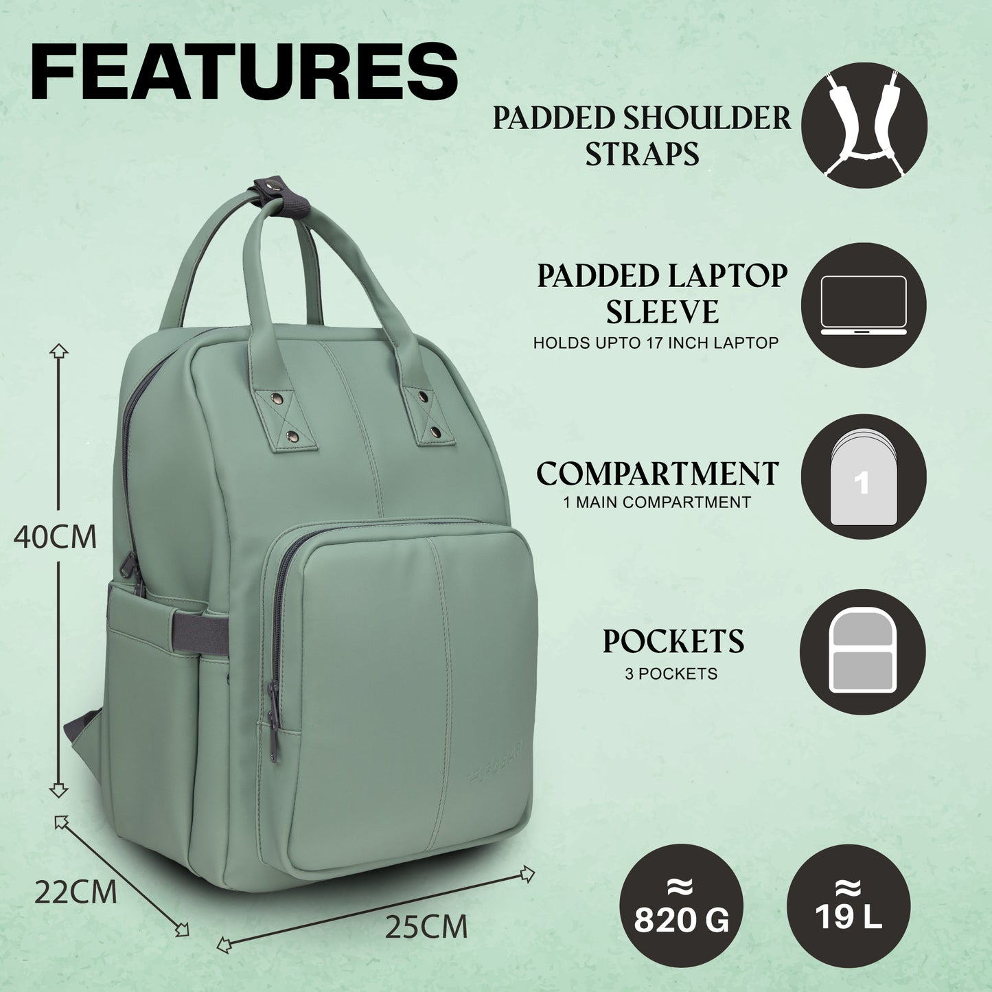 Judy 19L Pista Laptop Backpack