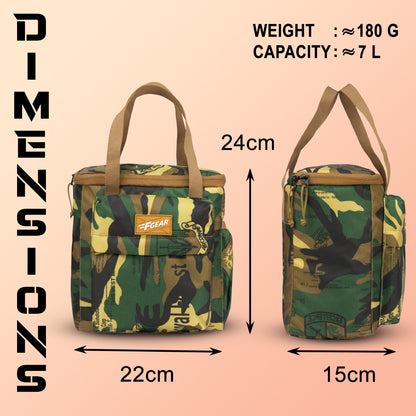 Hoover 7L Camo Star Green Lunch Bag