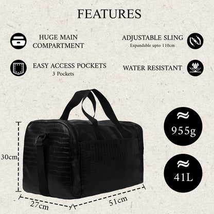 Cooper 41L Black Duffel Bag