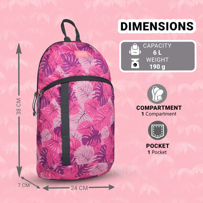 Ritz 6L Tropical Pink and Purple Backpack