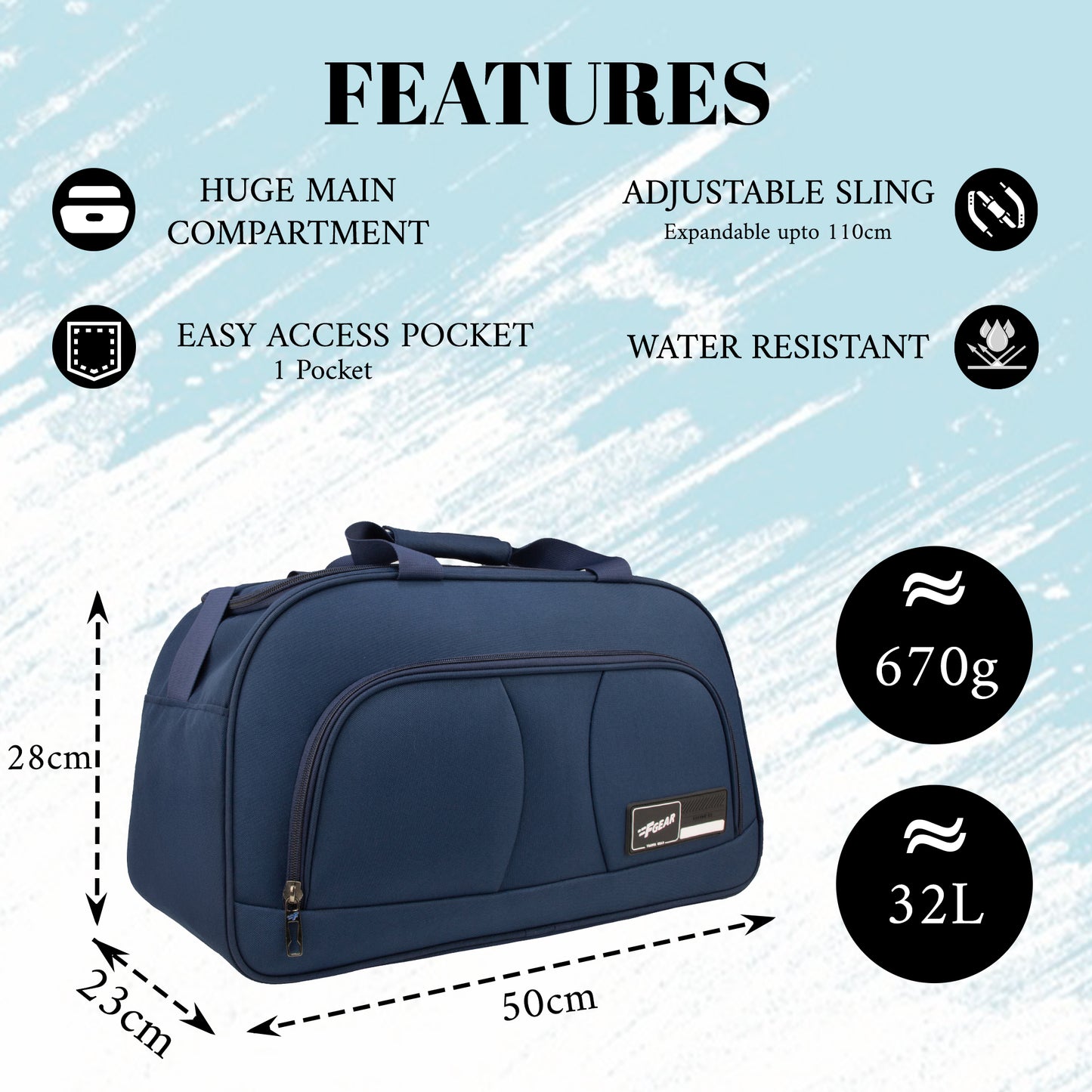 Trabzon 32 L Navyblue Duffle Bag