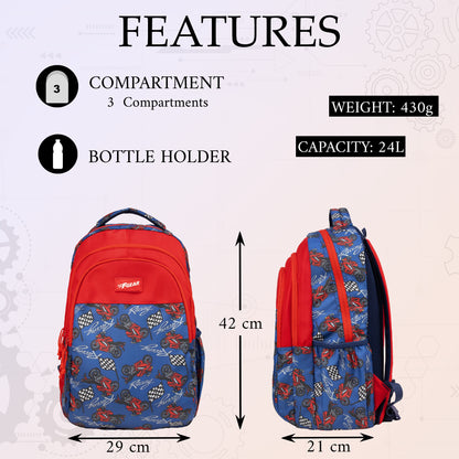 Fable 24L Blue Red Moto Manic Backpack