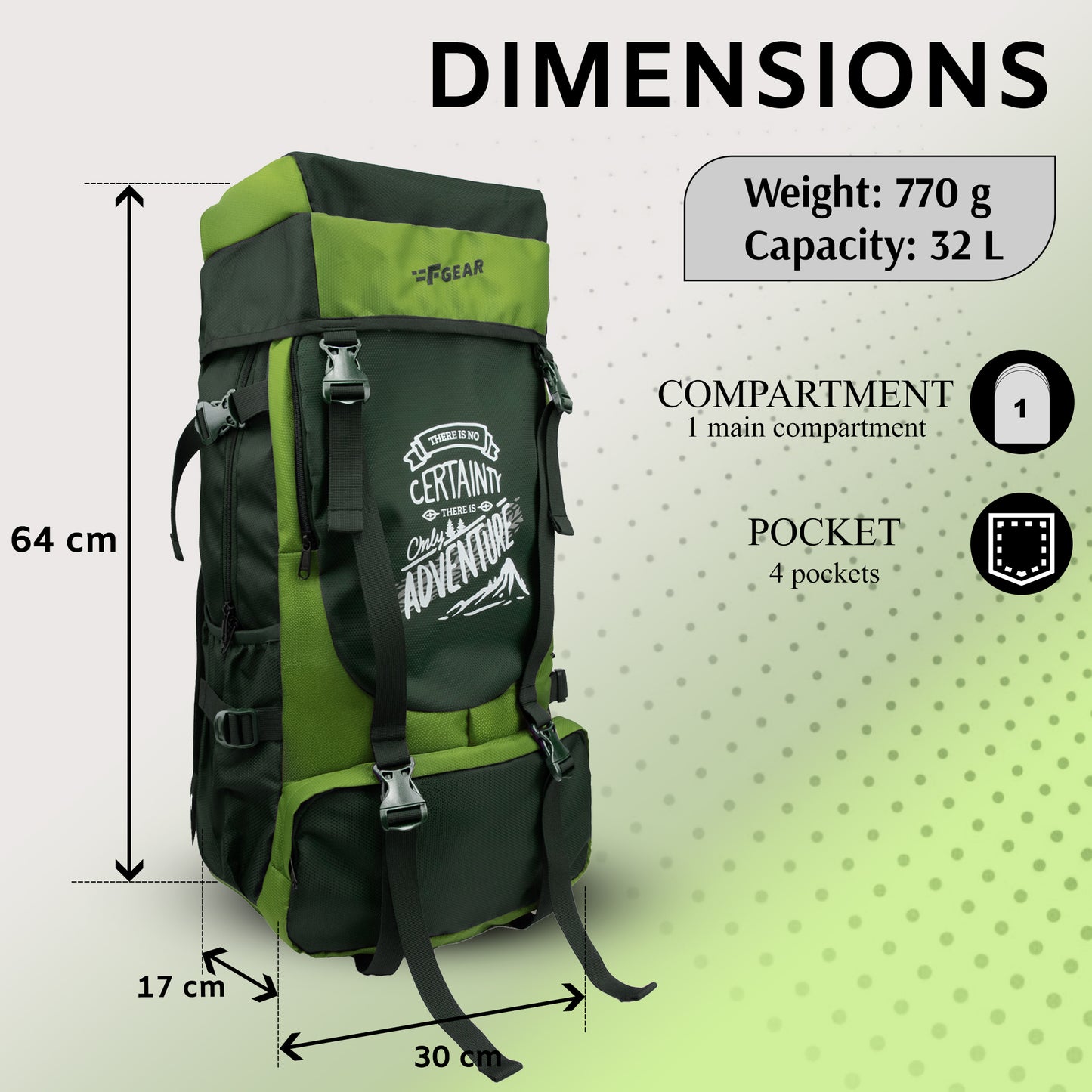 Ridge 32L Spruce Rucksack