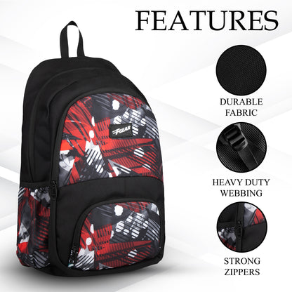 Bora 21L Geometric Black Red Backpack