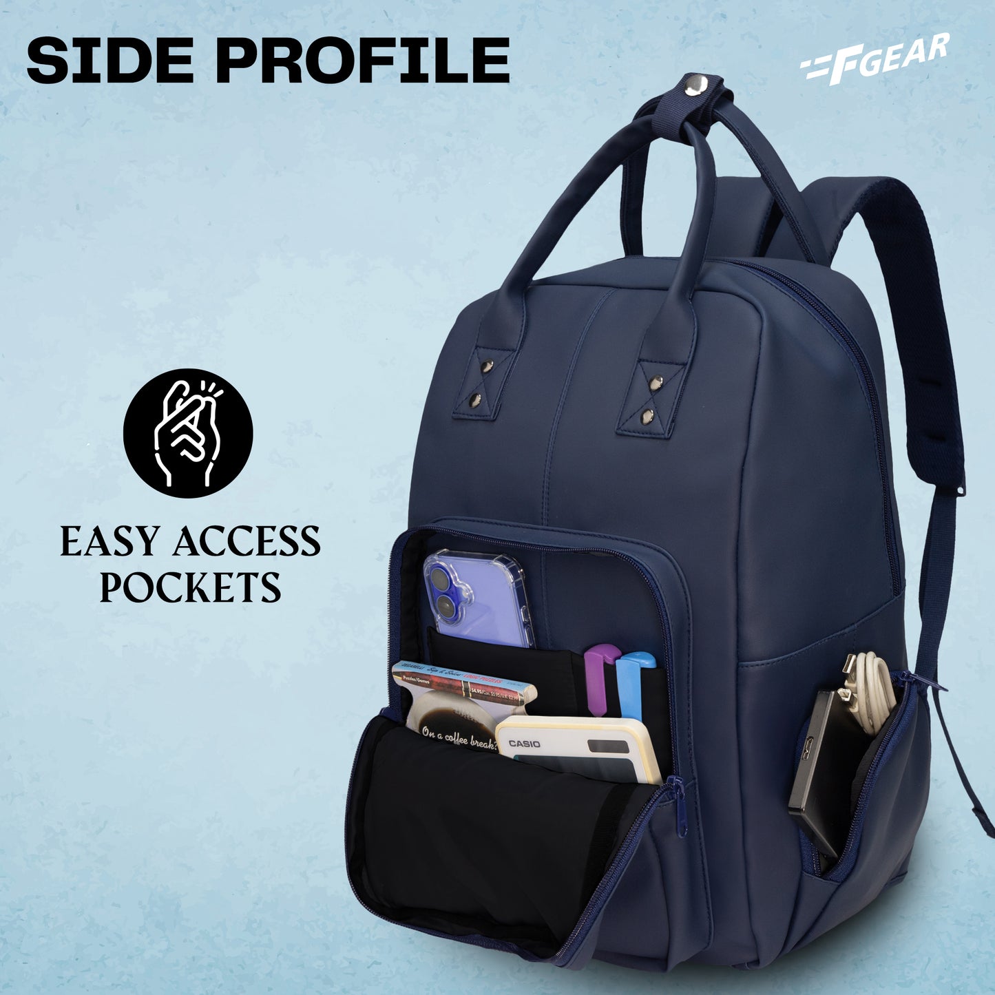 Judy 19L Navy Blue Laptop Backpack