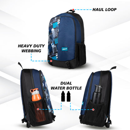 Touville 25L Extreme Black Blue Backpack