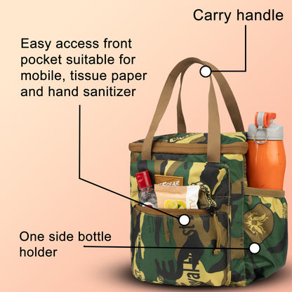 Hoover 7L Camo Star Green Lunch Bag