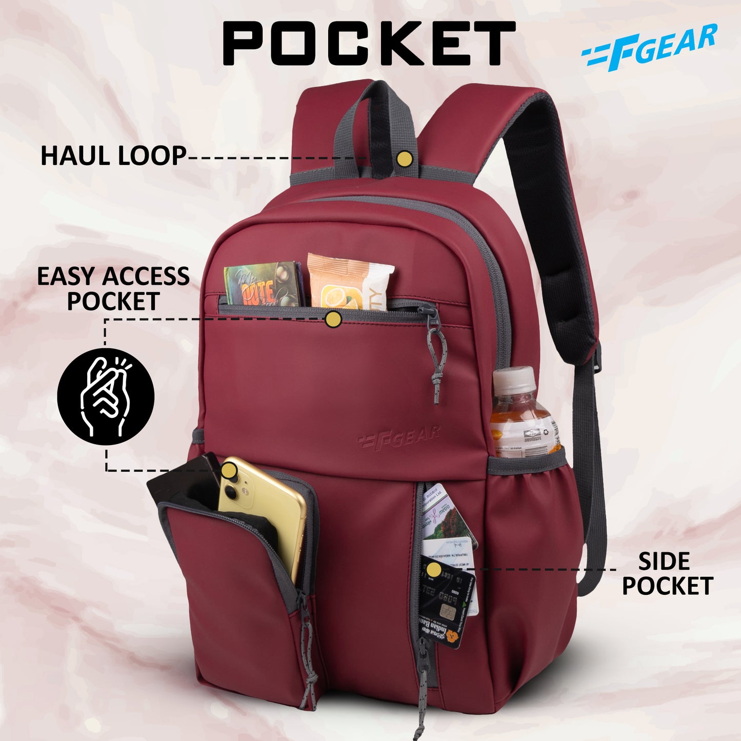 Blaze 10 L Maroon Backpack