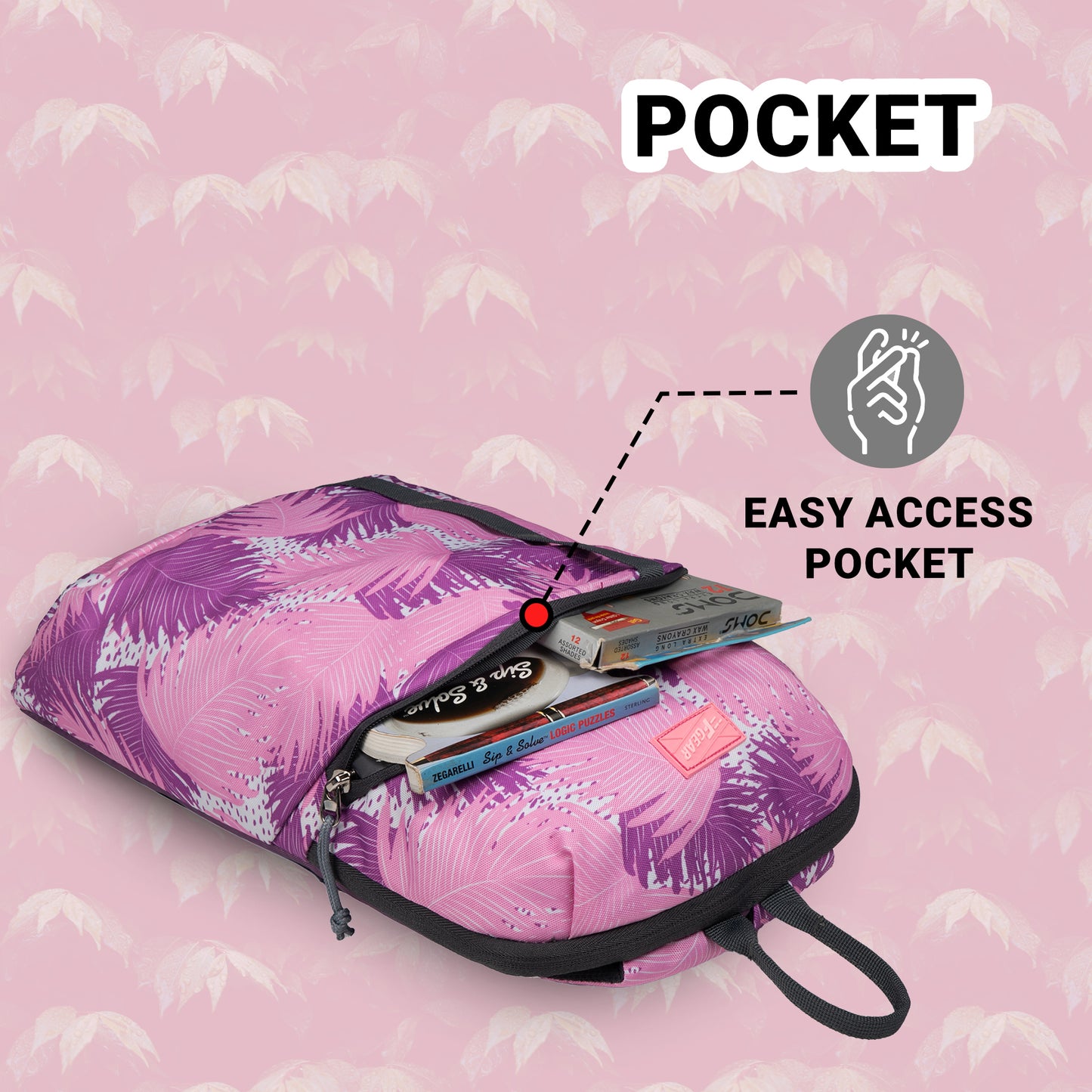 Ritz 6L Ferns Purple Pink Backpack