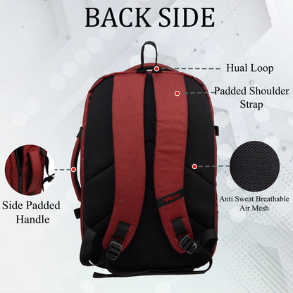 Road Runner 40L Melange Maroon Laptop Backpack