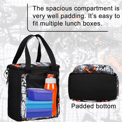 Hoover 7L Graphic Black Orange  Lunch Bag