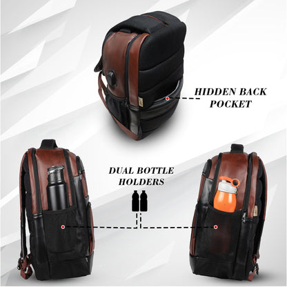 Mantra V2 28L Brown Laptop Backpack with raincover