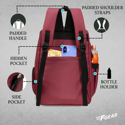 Senna 22L Maroon  Laptop Backpack