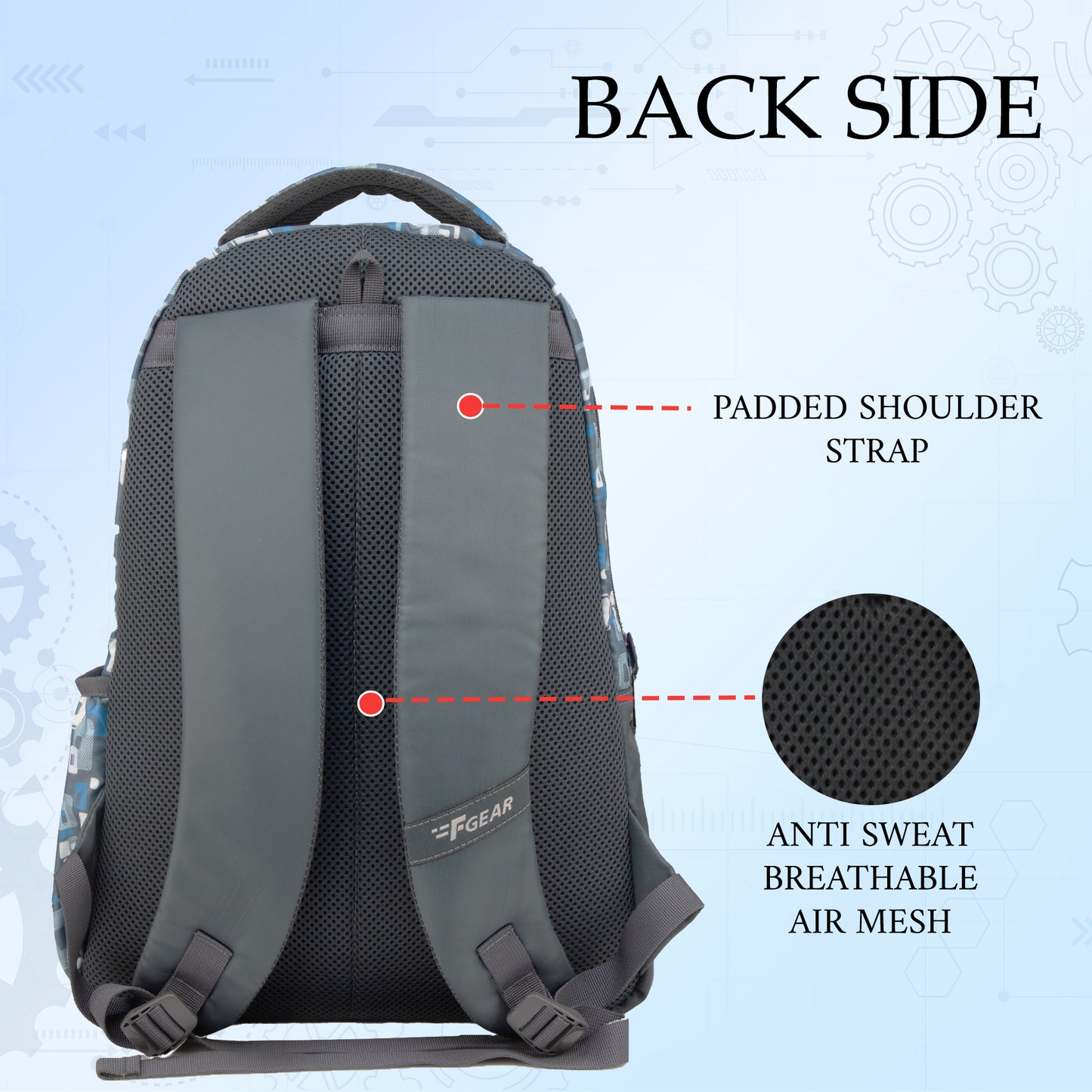 Fable 24L Oxford Grey Square Backpack