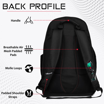 Racer 20L Black Anti theft Laptop Backpack