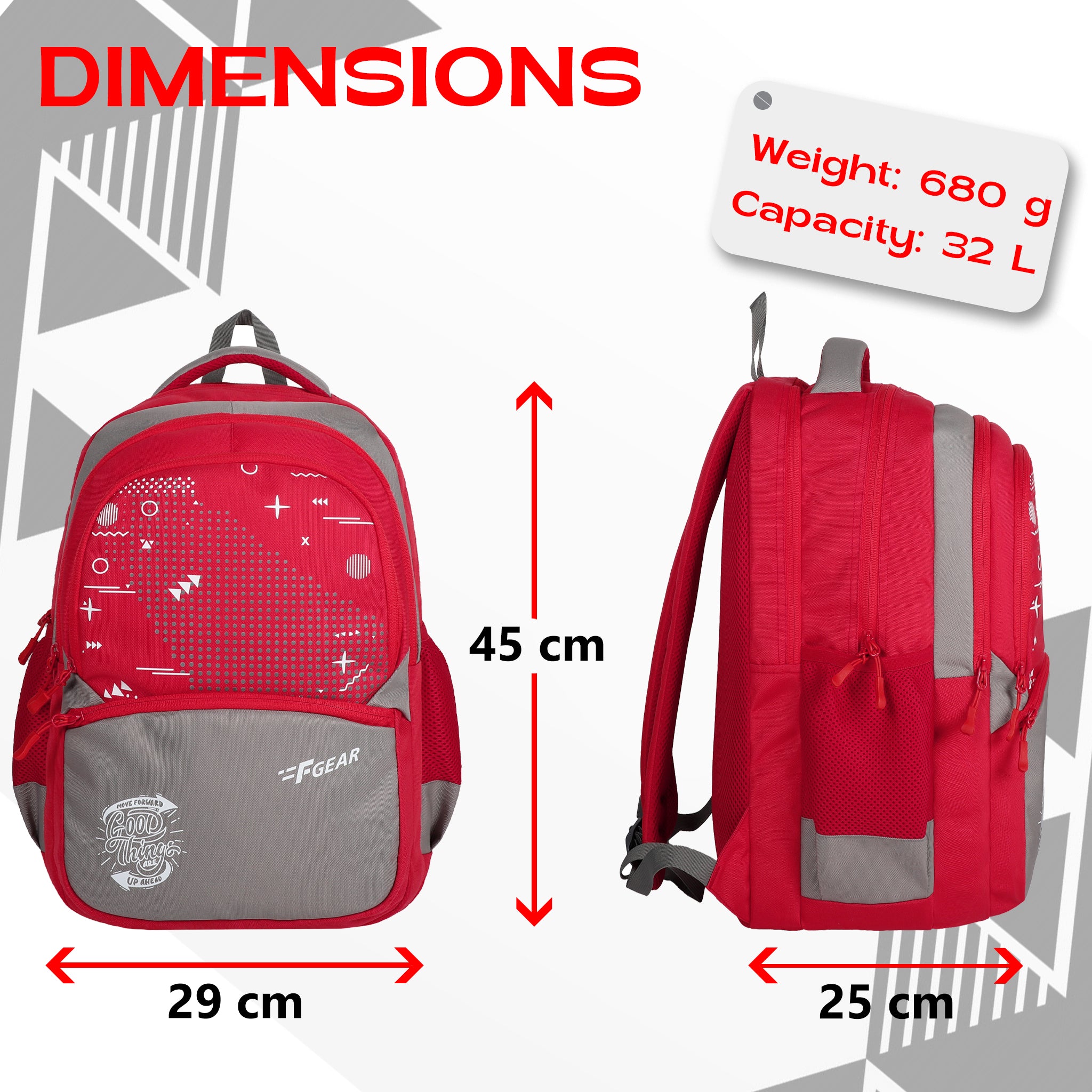 How big is 2024 a 32 liter backpack