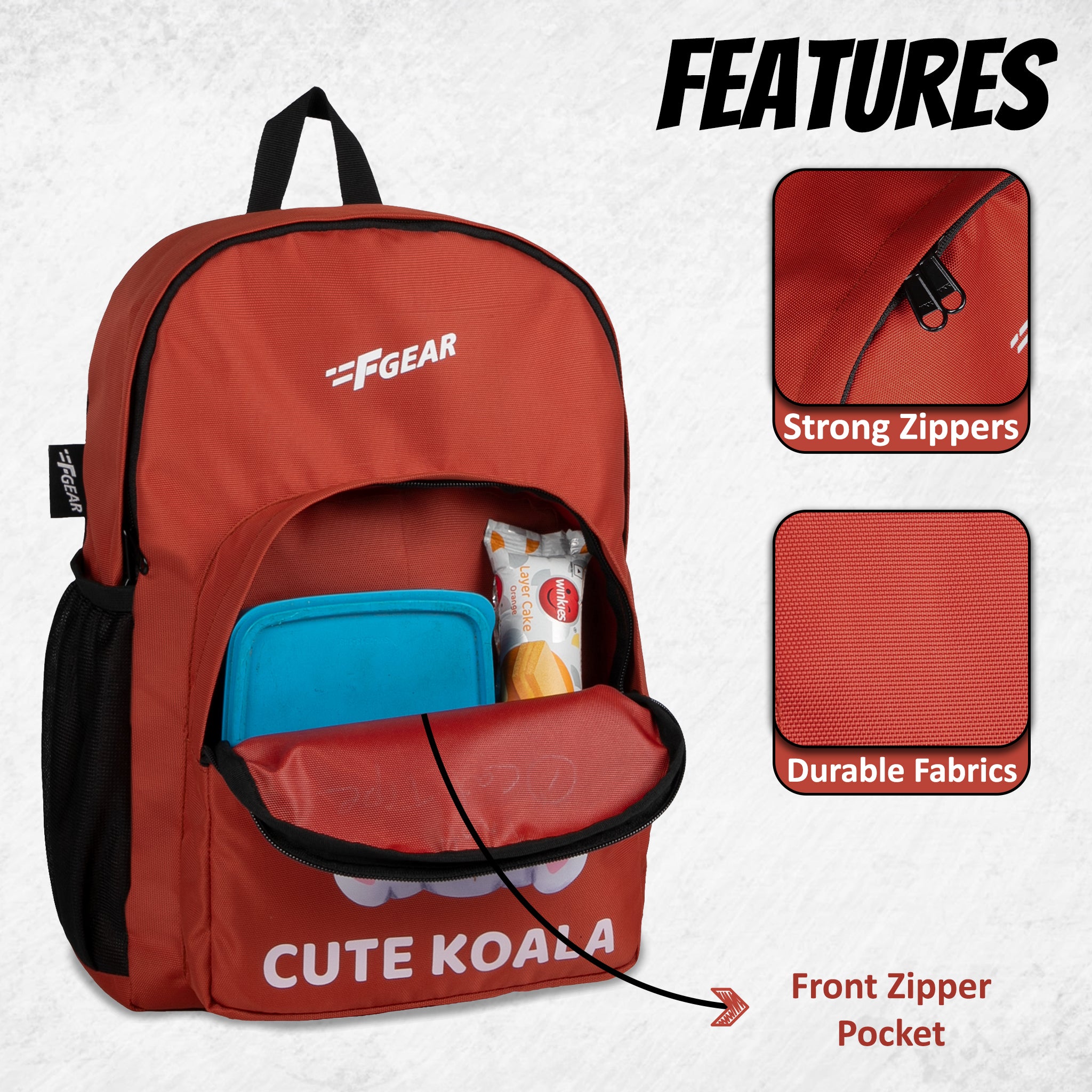 Frisco 15L Picante Cute Koala Kids Backpack F Gear.in