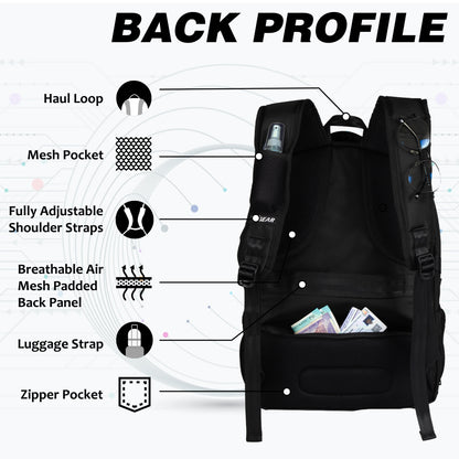 Pampero 34L Black Laptop Backpack