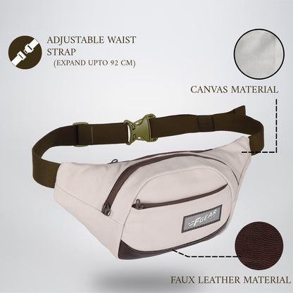 Touche Beige Canvas 4L Waist Pouch