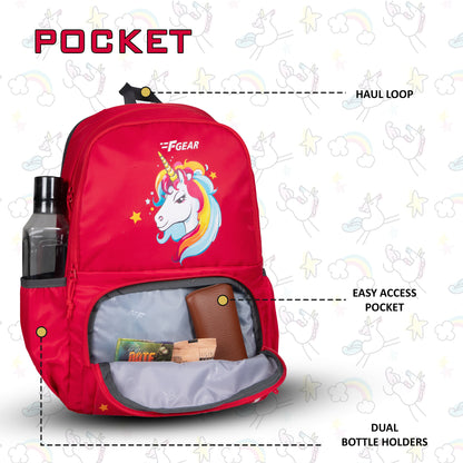 Unicorn 22L Red Kids Backpack