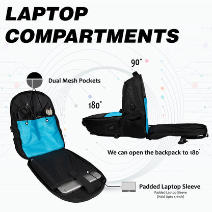 Pampero 34L Black Laptop Backpack