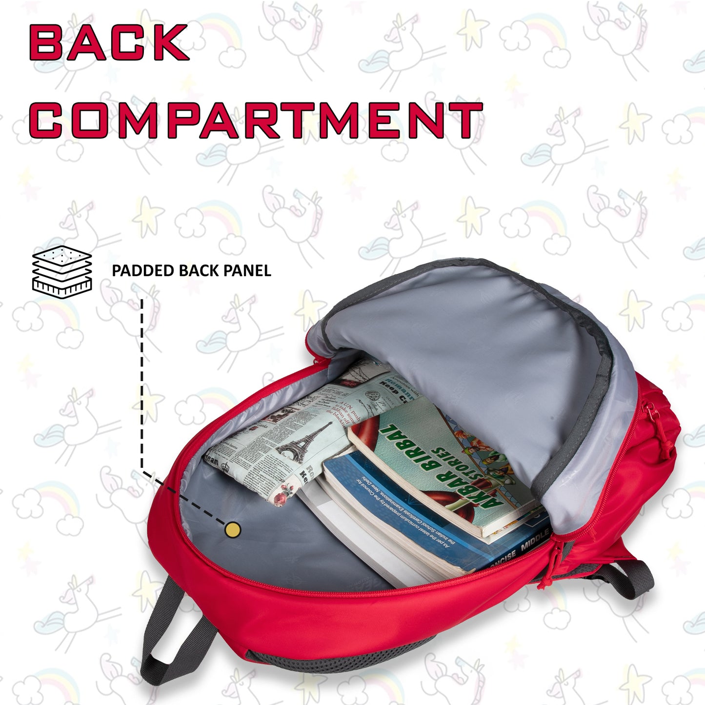 Unicorn 22L Red Kids Backpack