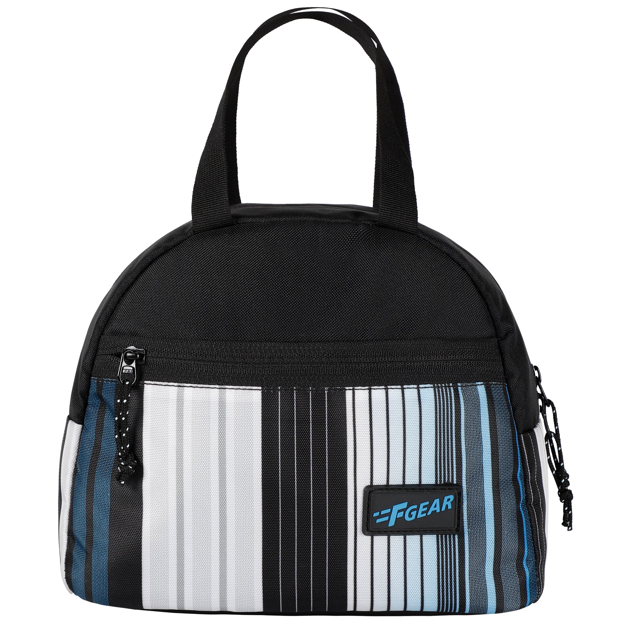 Nugget 7L Black Blue White Strips Lunch Bag F Gear.in