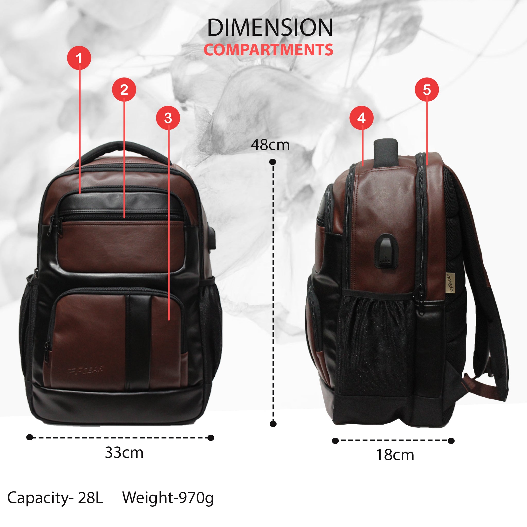 Brand New F Gear Laptop Bag in Brown/Black | Laptop Bag