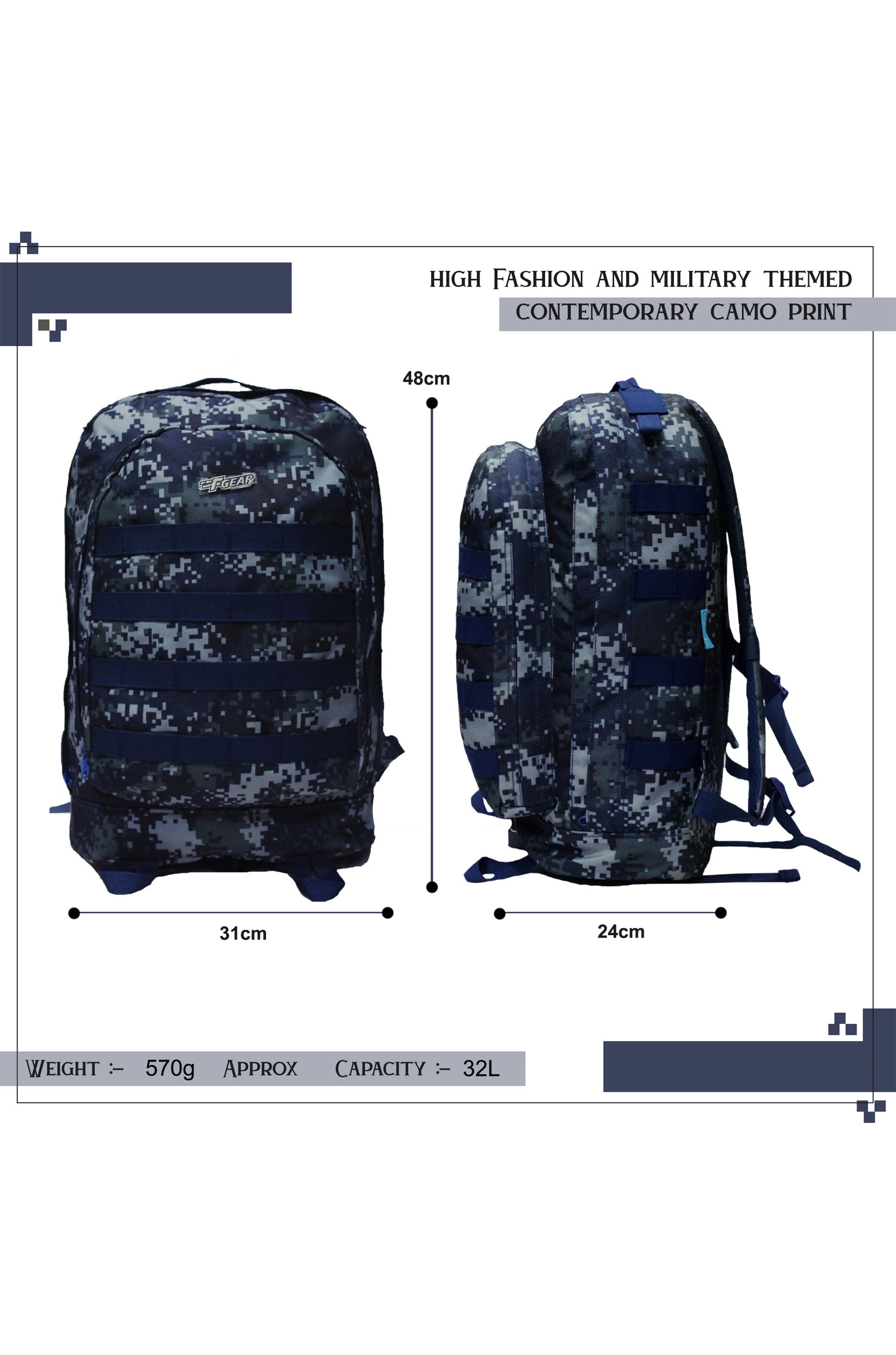 Official us store navy backpack