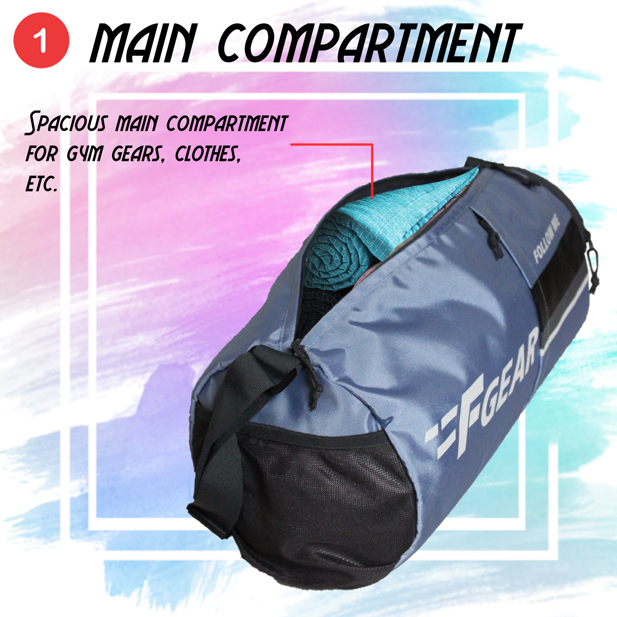 Elite Sports Mesh Gray Large Boxing Gear Gym Bag - Elite Sports