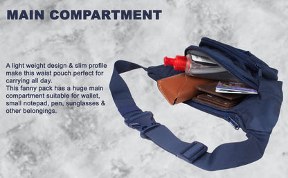 Miles Guc Navy Blue Waist Bag