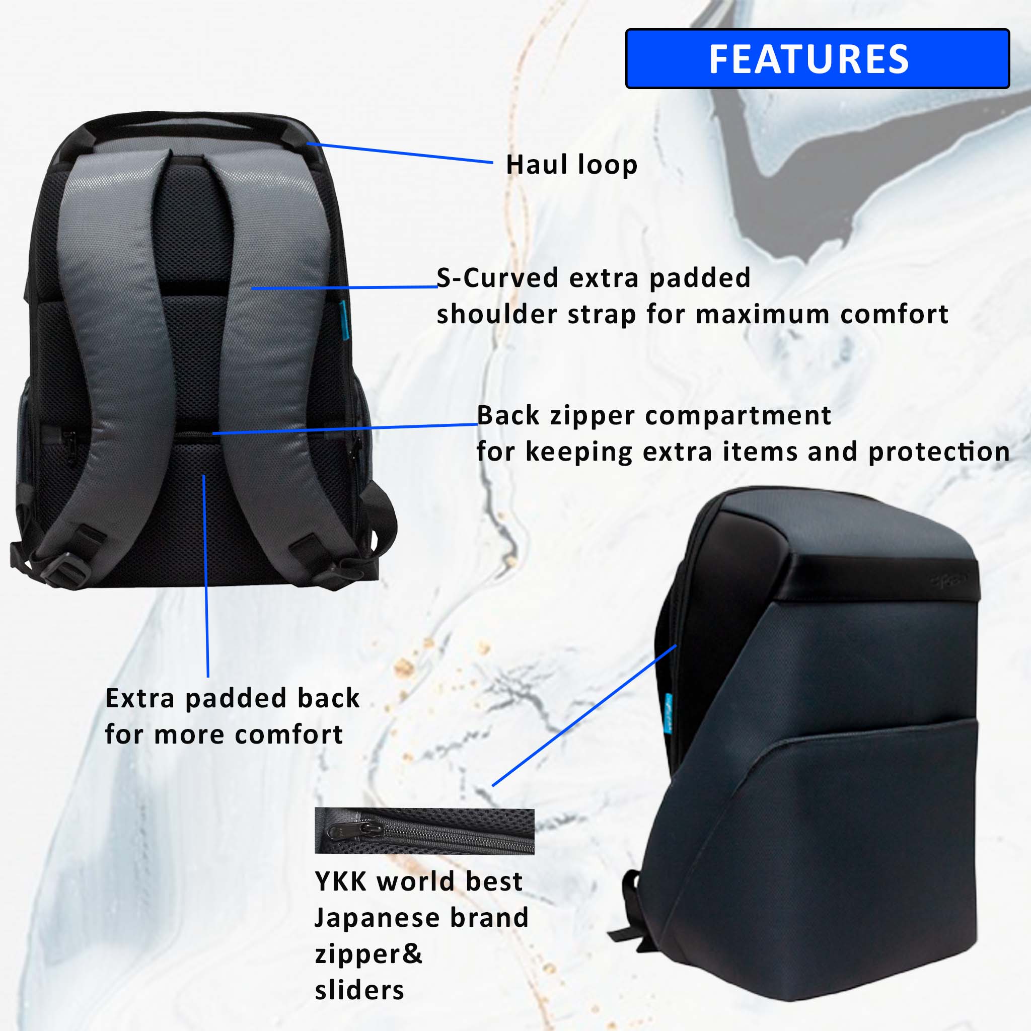 Naturalife anti theft outlet laptop backpack