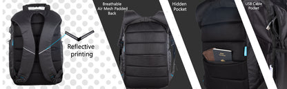 Marcus Doby 33L Black Laptop Backpack